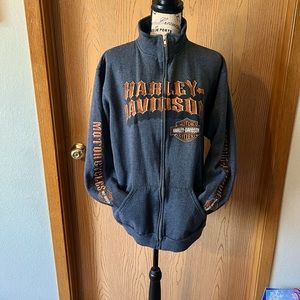Women’s Harley Davidson Sweatshirt/Jacket Size L Zip Front Pockets “Waco Texas”